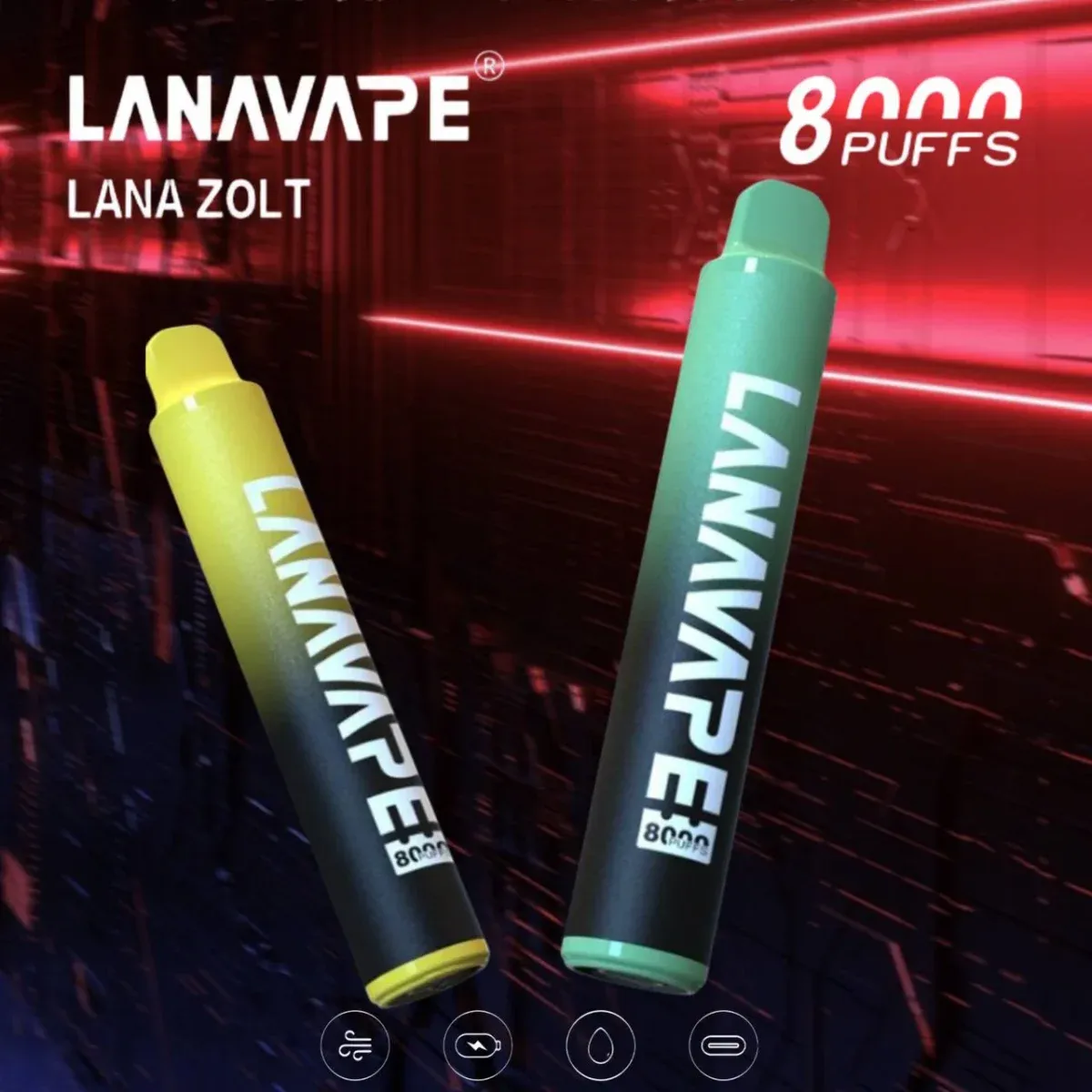LANA 8000口一次性電子煙 | Zolt 可充電拋棄式 | 台灣現貨 正品保固